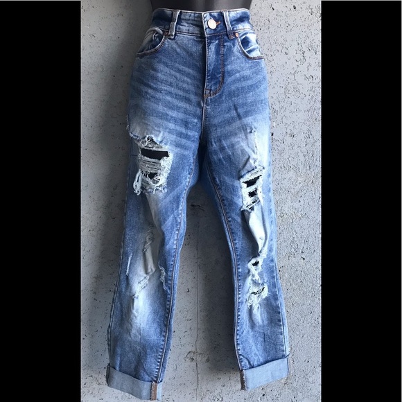 Sz 11 | Indigo Rein | Cuffed Torn Shredded Jeans 💃🏽 - Picture 7 of 14